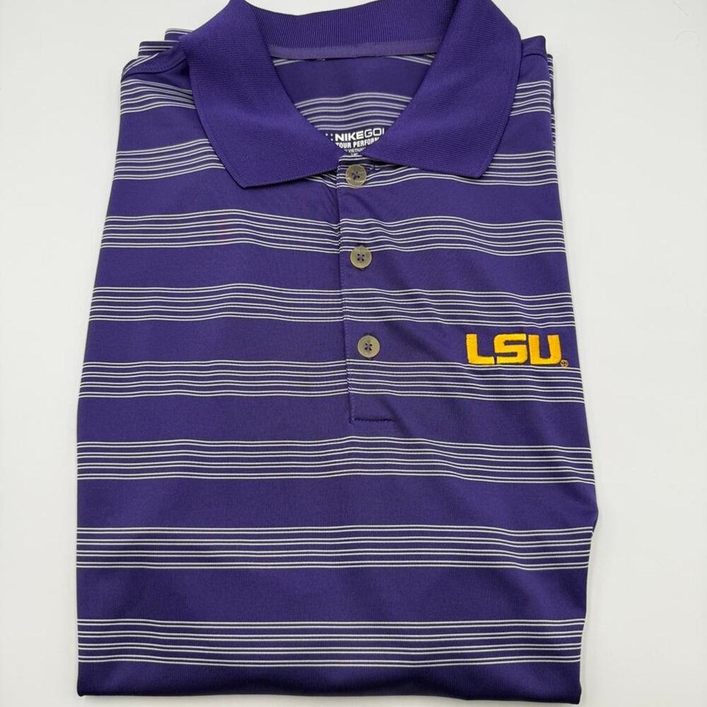 Nike golf dri fit LSU polo size Large 2012 national championship NOLA